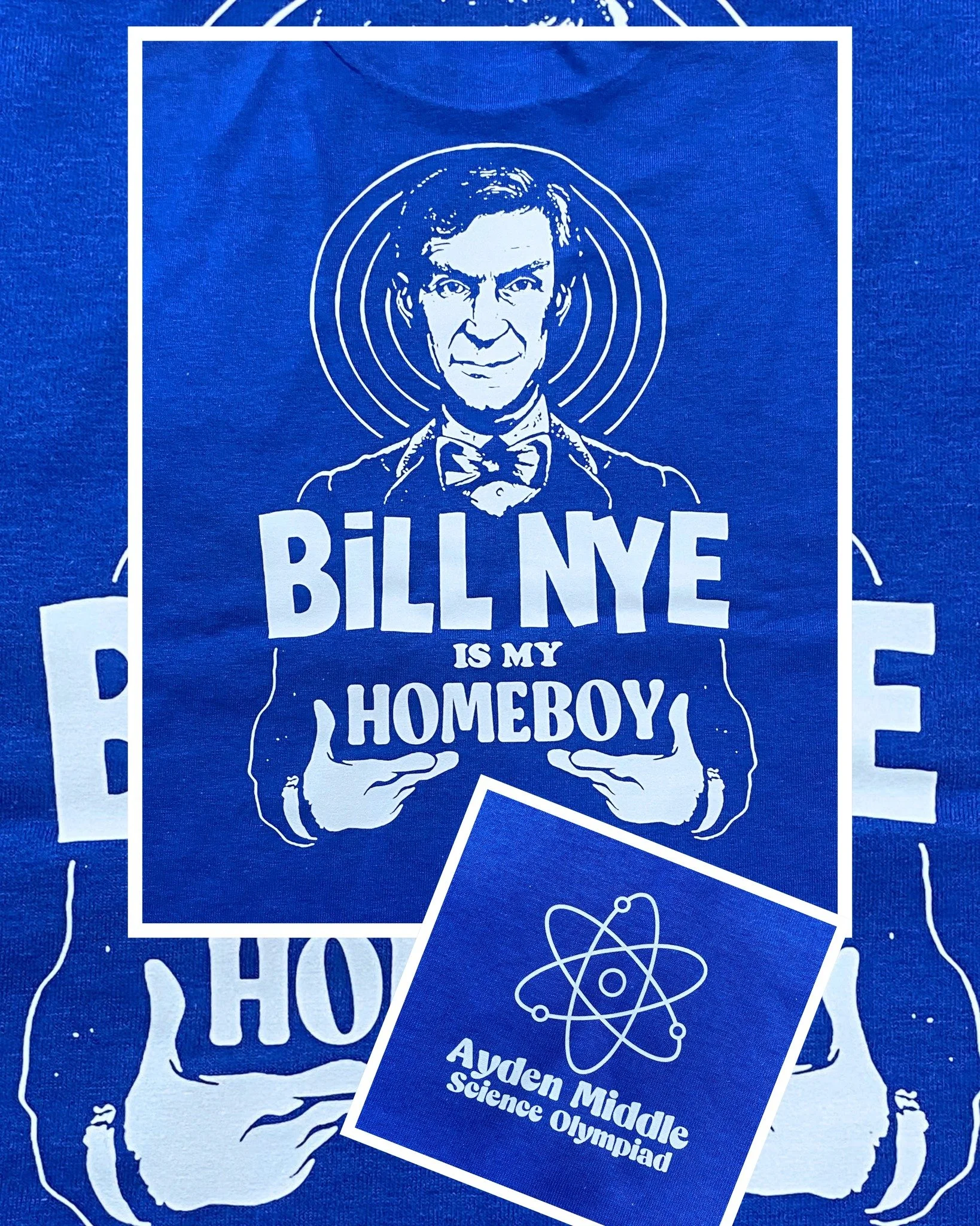 This design for Ayden Middle School Science Olympiad is so much fun, love it!  We appreciate all of the business they send us!