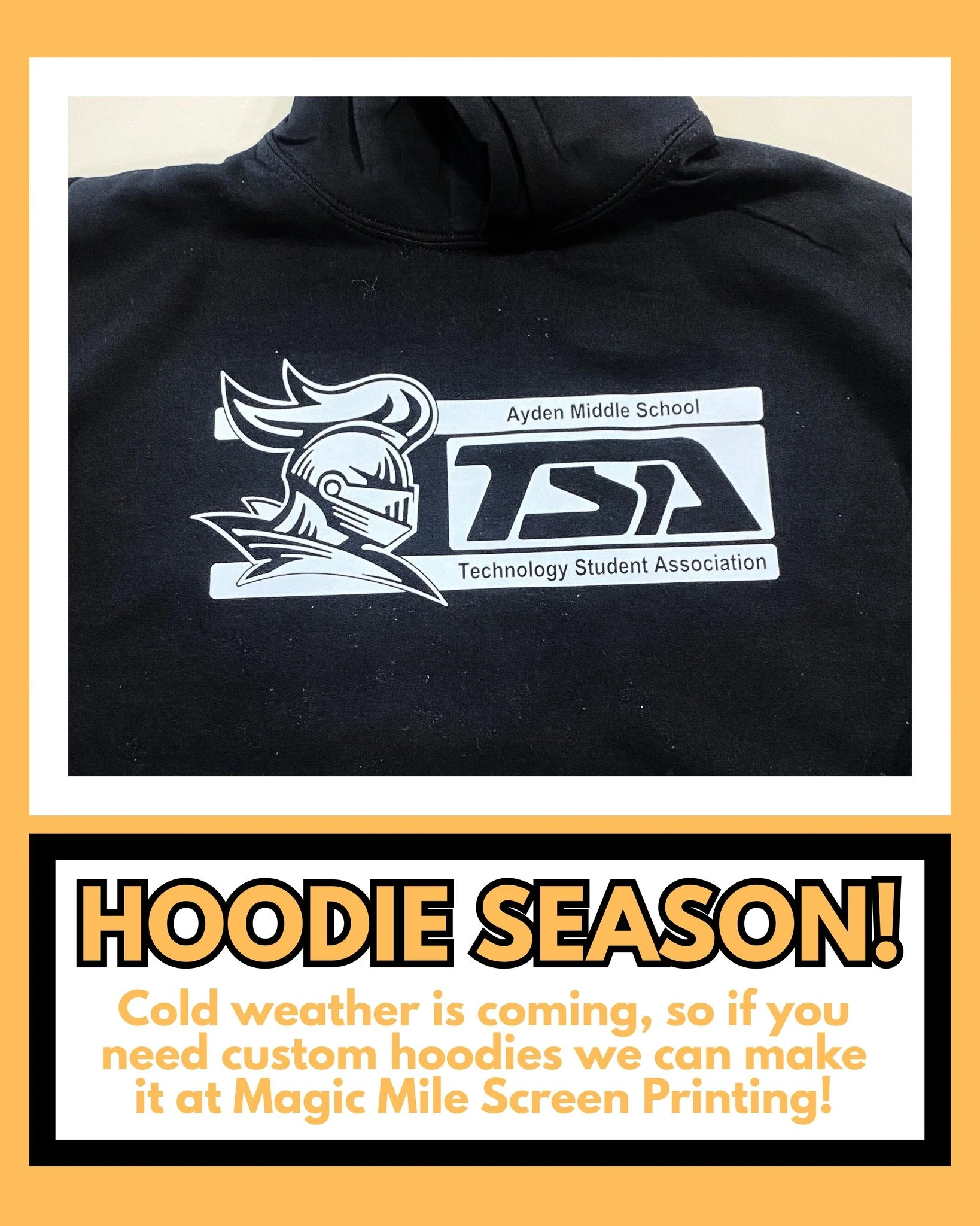 Hoodies for Ayden Middle School Technology Student Assocation...looking sharp!