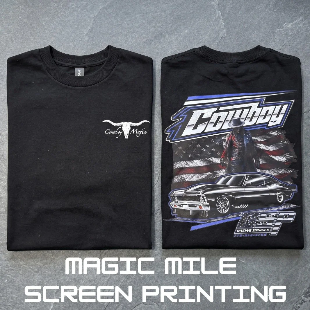 Contact us for all your custom printing needs!
brandon@bpotterphoto.com
252-522-8001
magicmilescreenprinting.com