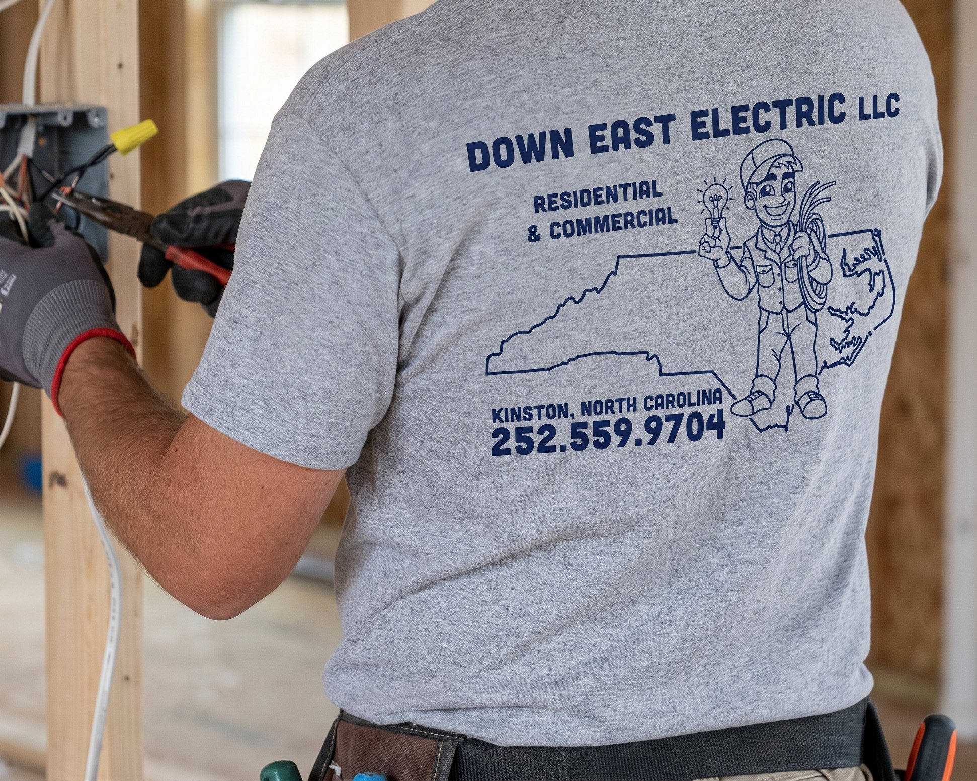 Workwear for Down East Electric

Call or email us if we can print some custom apparel for your business, brand, school, church or team.

252-522-8001
brandon@bpotterphoto.com
