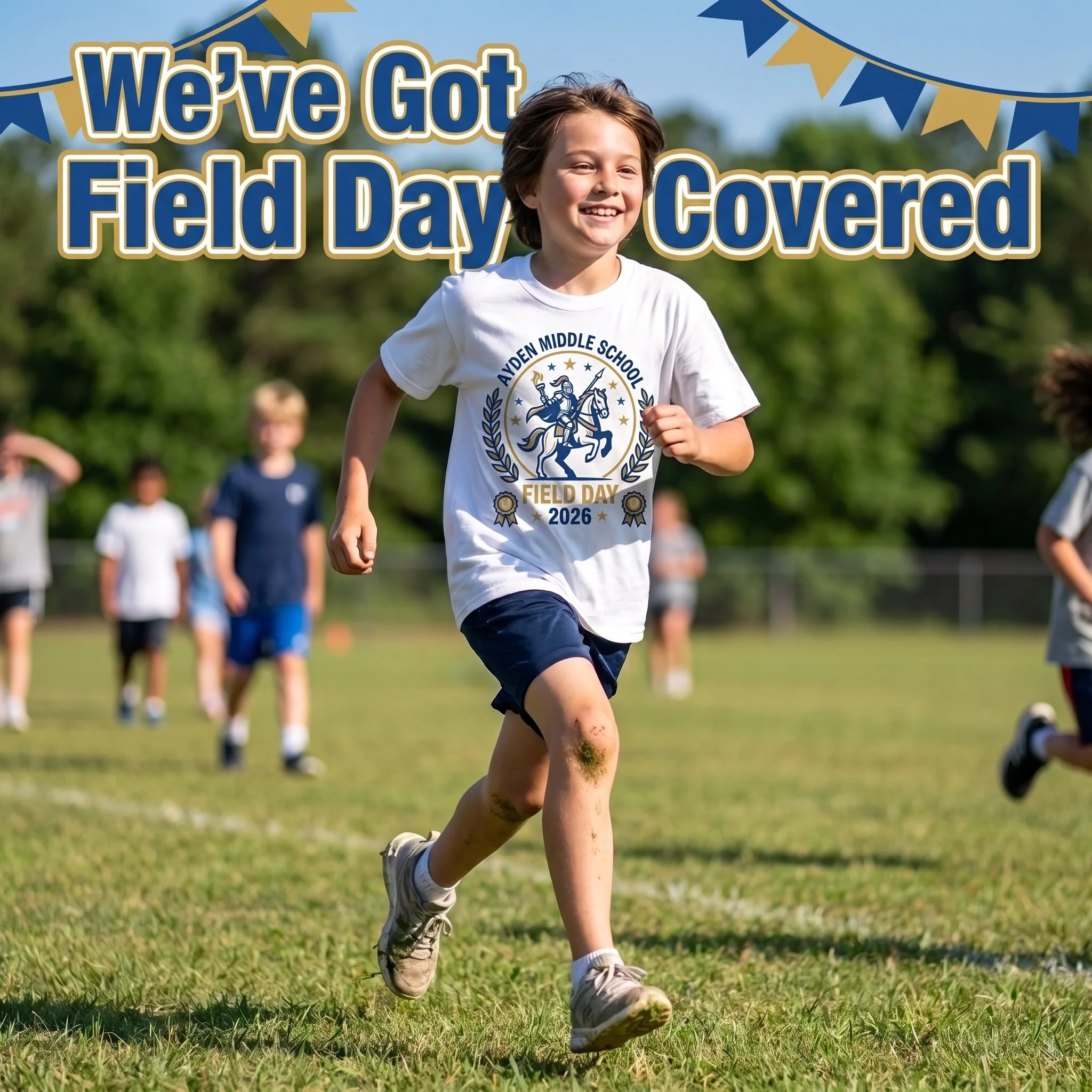 Ready, Set, PRINT!  Thanks to Ayden Middle School for all of the business that you send us...we made these for their Field Day last year.  GO KNIGHTS!