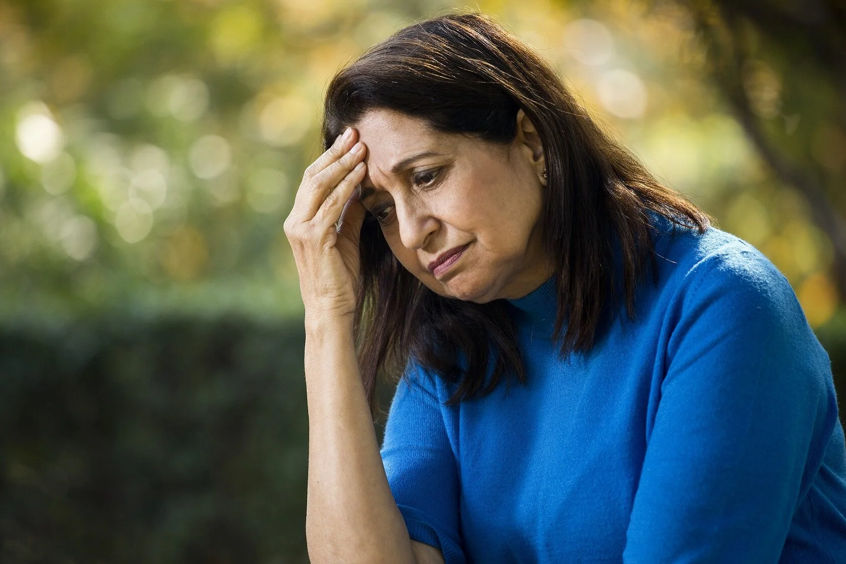 photo of a woman looking depressed