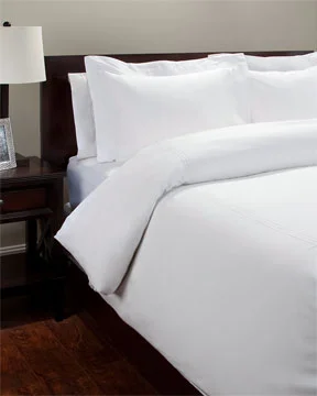Our Plaza percale duvet sets are made of 200TC soft percale.