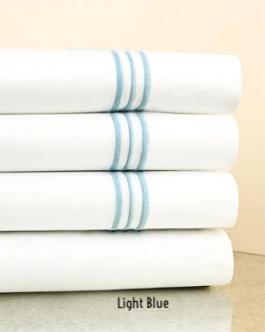 Our Plaza percale duvet sets are made of 200TC soft percale.