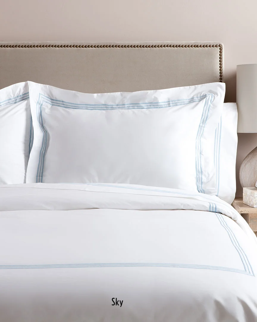 Our Plaza percale duvet sets are made of 200TC soft percale.