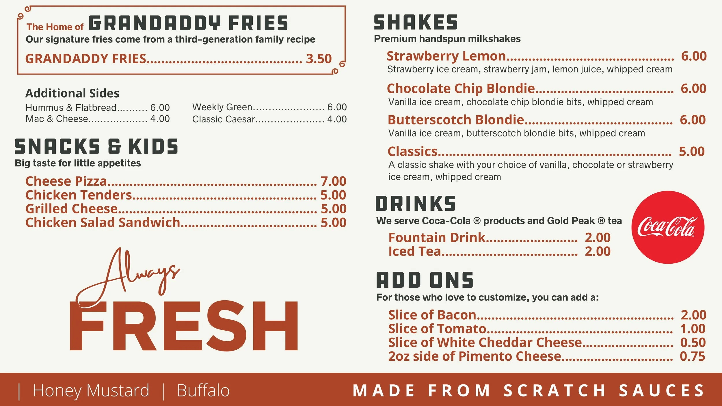 Menu — Local Roots