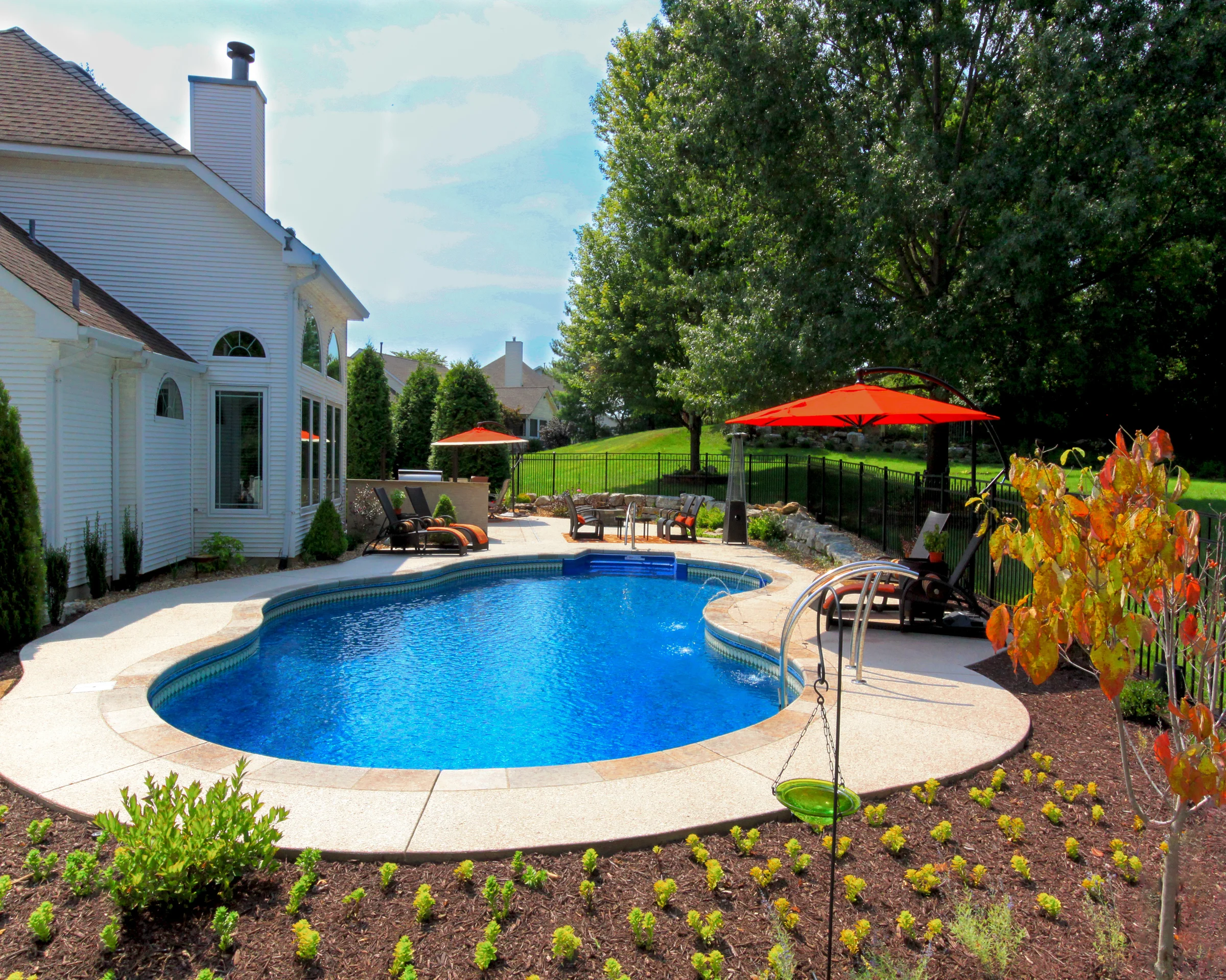 60 | Gemini Pool. Outdoor Kitchen, Custom Ladder/Handrails