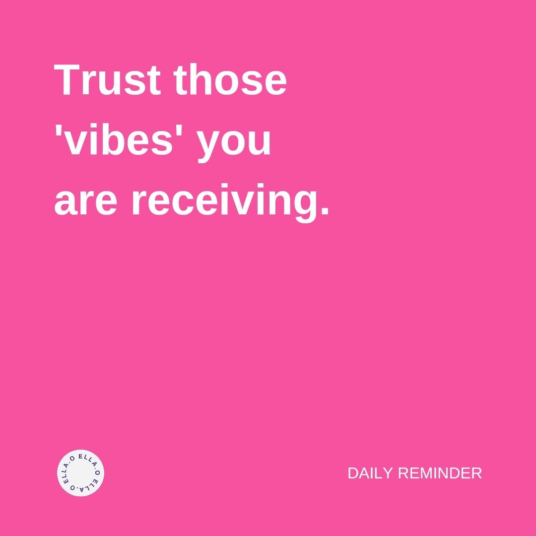 📢📢📢 DAILY REMINDERS.

Everything is energy and those unexplainable vibes are you picking up on are energy frequencies. However it feels for you go with that feeling, honour your intuition and make the necessary changes to do what's best for you.

