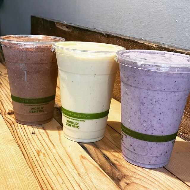 This weekend&rsquo;s weather is perfect to launch our smoothie menu! We have three great options: Morning Mocha, Orange Berry and Mango Coconut! They&rsquo;ll be available starting tomorrow through Toast online ordering, UberEats and walk in orders! 