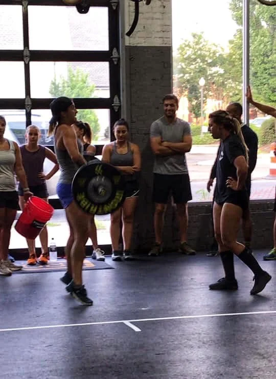 Arsenault works out during a Friday Night Lights challenge at Irontribe of Tuscaloosa