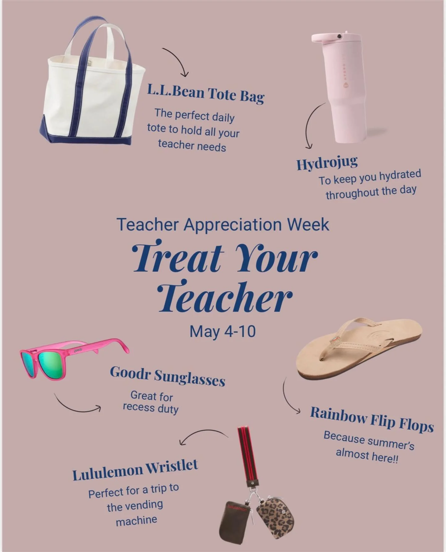Happy Teacher Appreciation Week! 📚🍎✨

These are our Top Teacher Picks to end the school year right. Treat your favorite teacher (or yourself!) to something special this week. ❤️

Teachers, as a thank you for all you do, shop in store with us this w