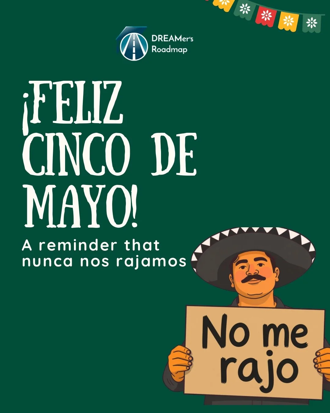 This day reminds us where we come from 🇲🇽

From people who came together, who fought with what they had, who didn&rsquo;t back down.
More than history, this is who we are 🙌🏽

Nunca nos rajamos. 🇲🇽 Feliz Cinco de Mayo ! #cincodemayo #unity #powe