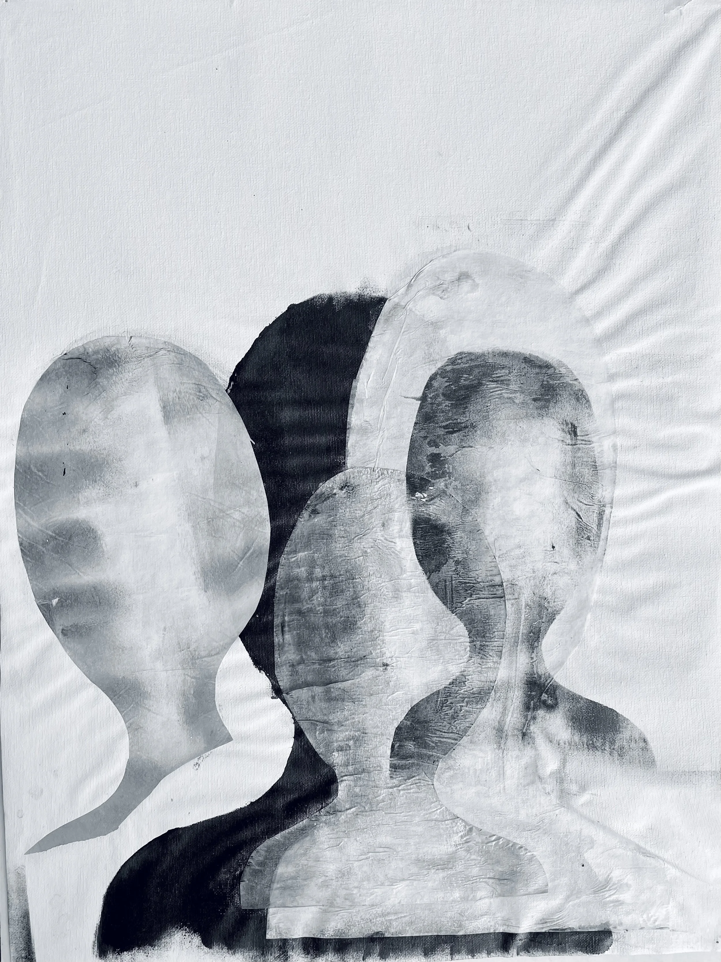 Beneath the Clouds 6, acrylic on unstretched canvas, 18 x 24"