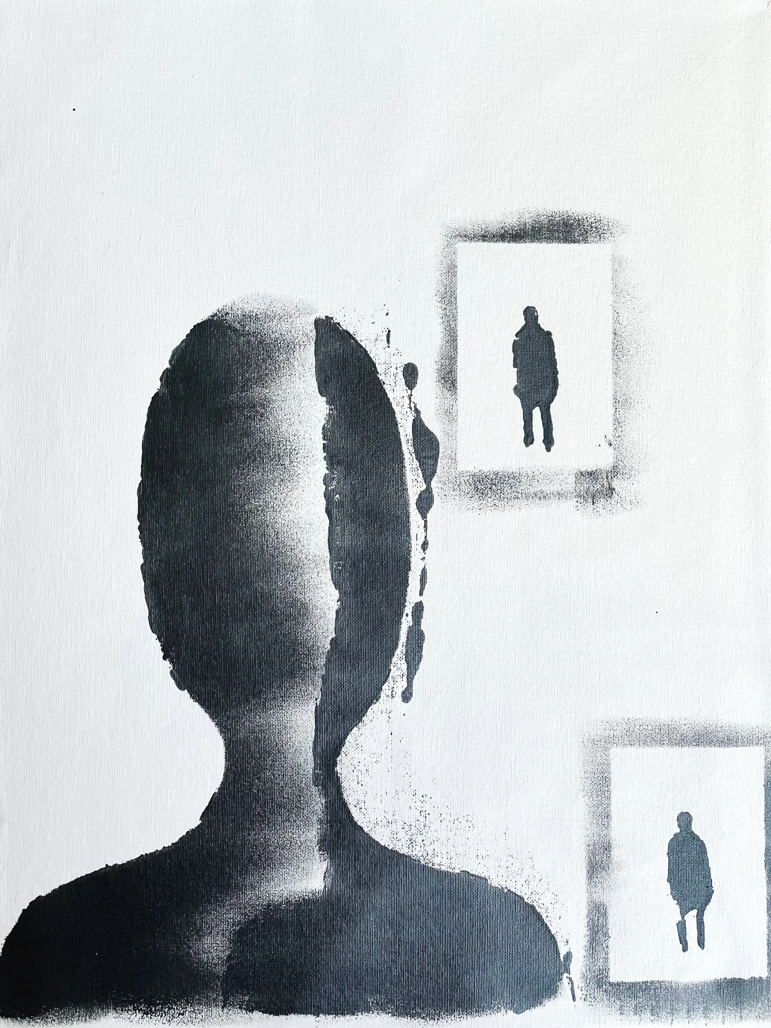 Under the Clouds 5, acrylic on unstretched canvas, 18 x 24"