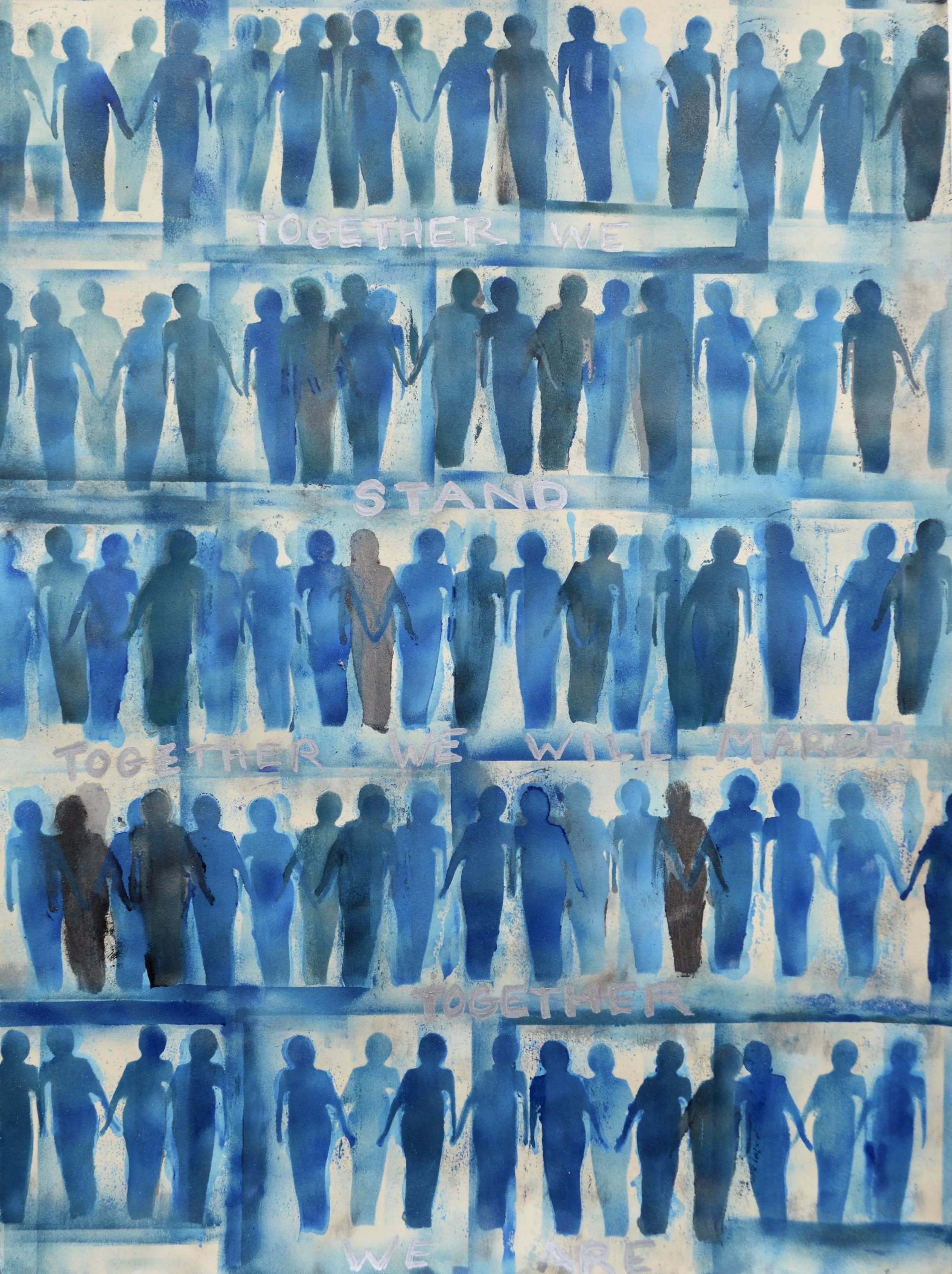 Day 80, Days of Quarantine, acrylic on paper, 30 x 22" 2020 (available for exhibition and acquisition)