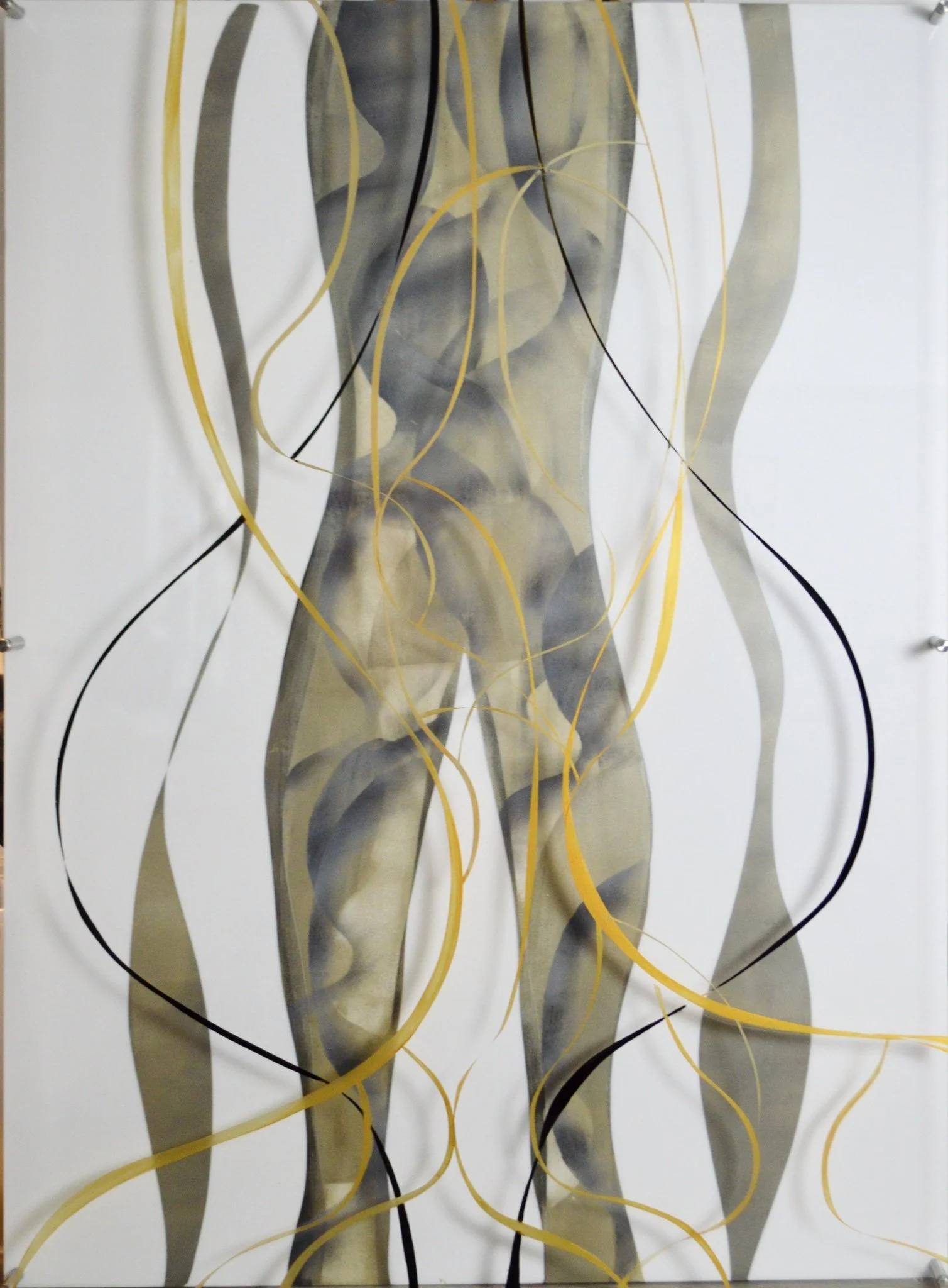 Before Us, Within Us, 2026, 47.75 × 35 in.
Acrylic on plexiglass, two panels
 (available for acquisition and exhibition)
