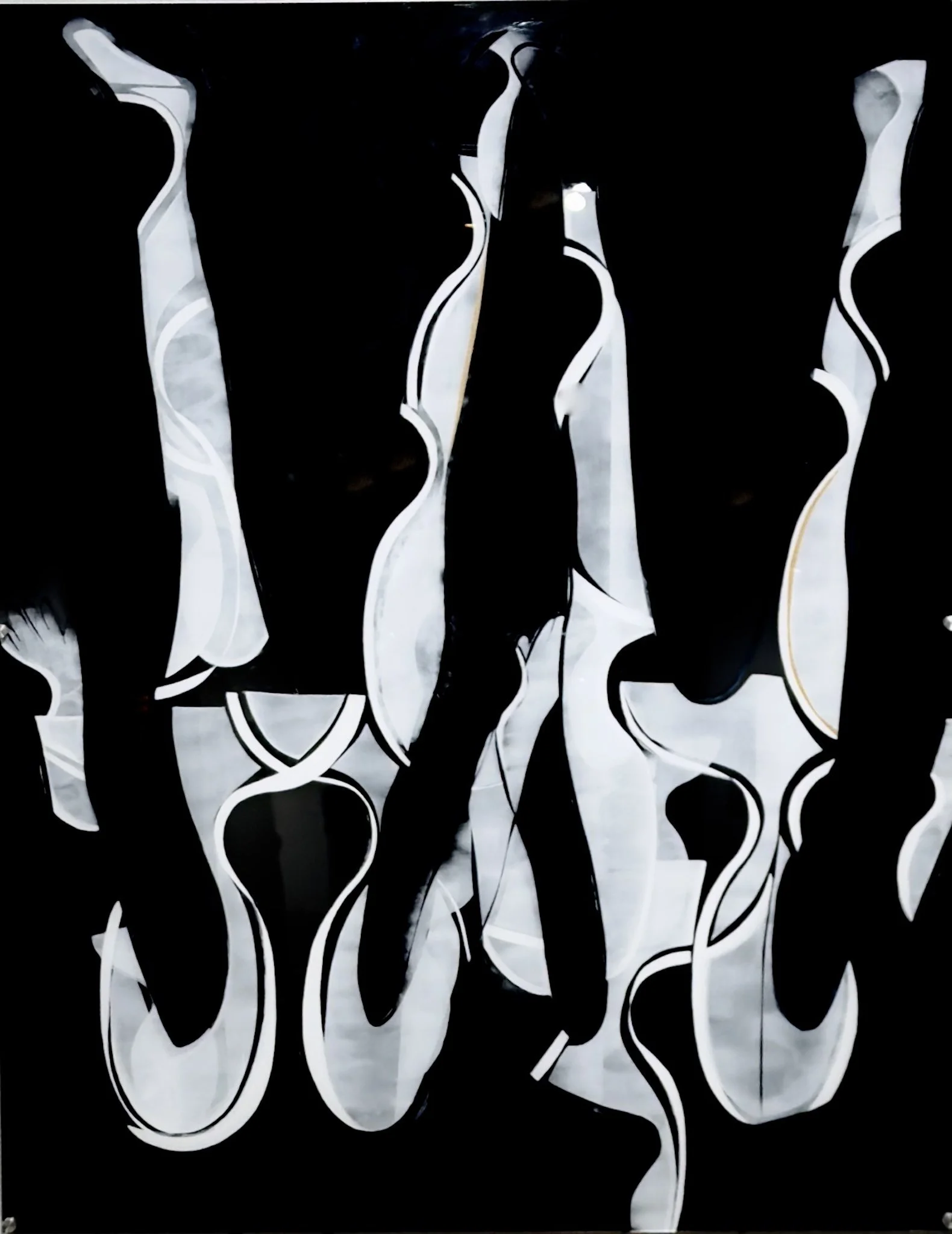 Bio-Identical? acrylic on Plexiglass, 47 3/4 x 60"	