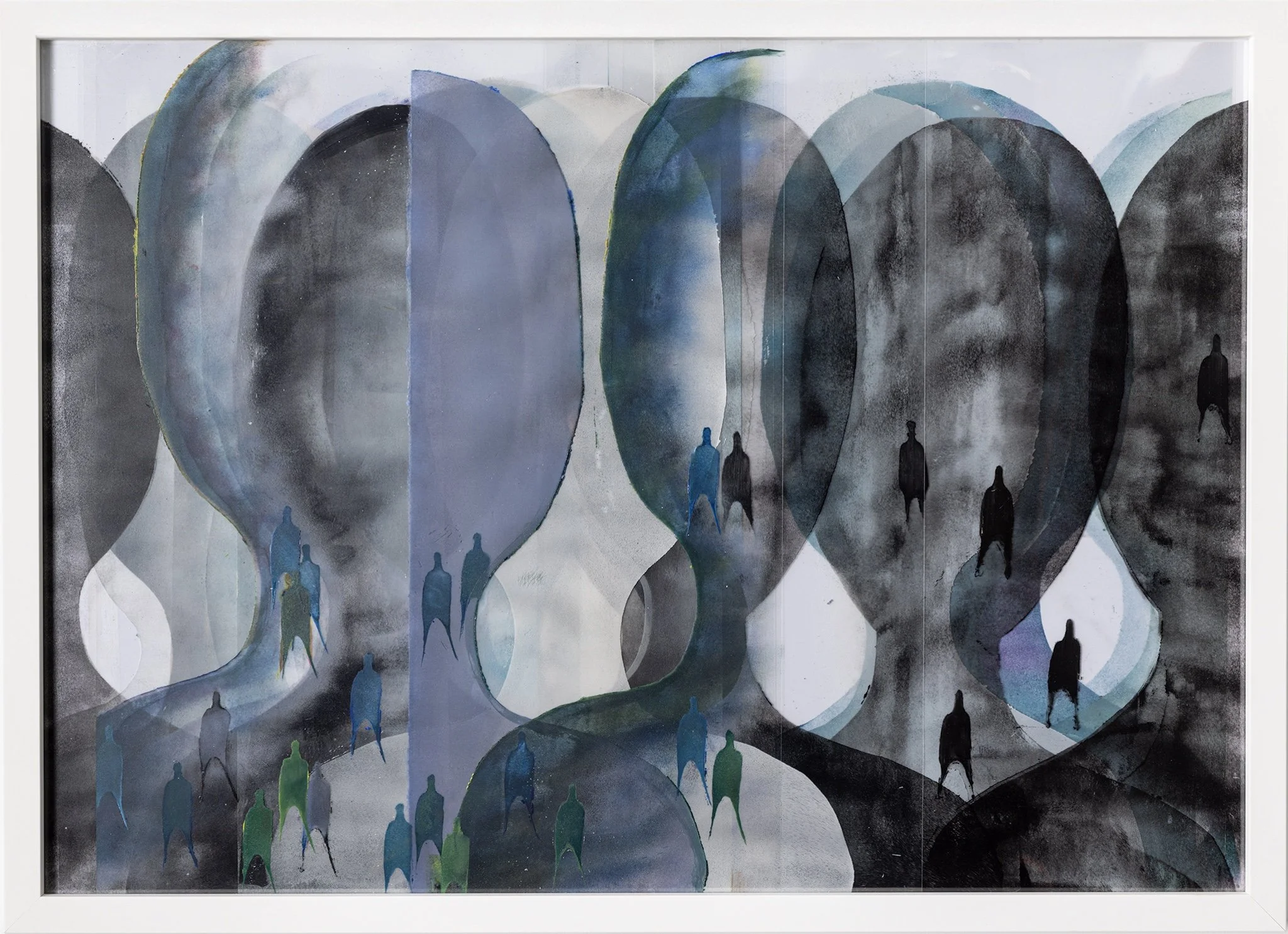 Feeling the Blues acrylic on duralax, 24 x 34" (Alma Gallery)