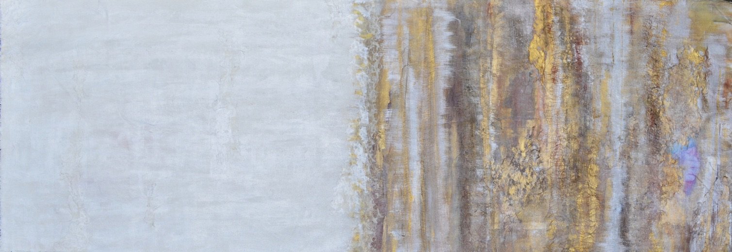 Neglect, mixed media on unstretched canvas, 76 x 27" 2016, (available for exhibition and acquisition)
