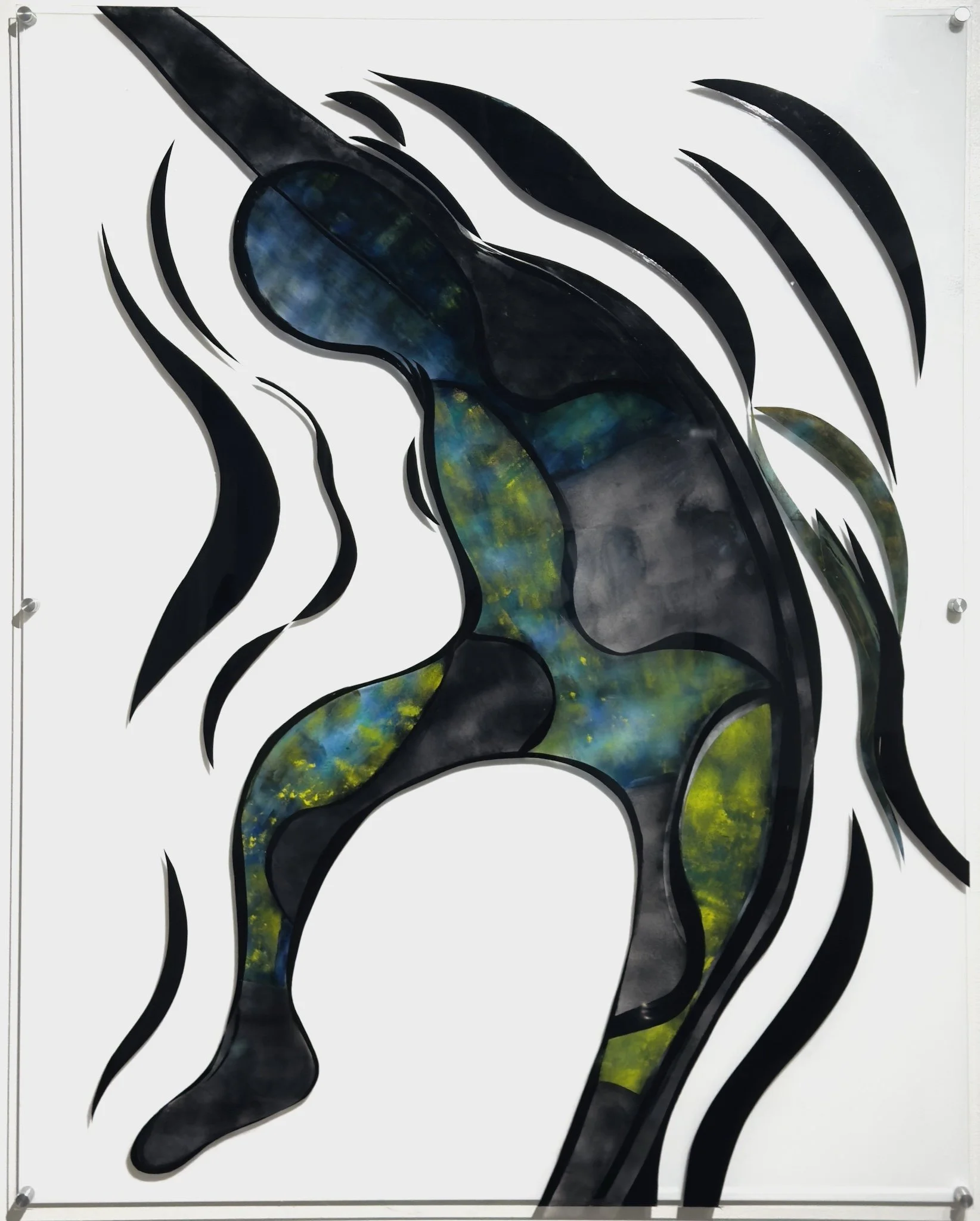 The Weight, acrylic on plexiglass, 48 x 60"