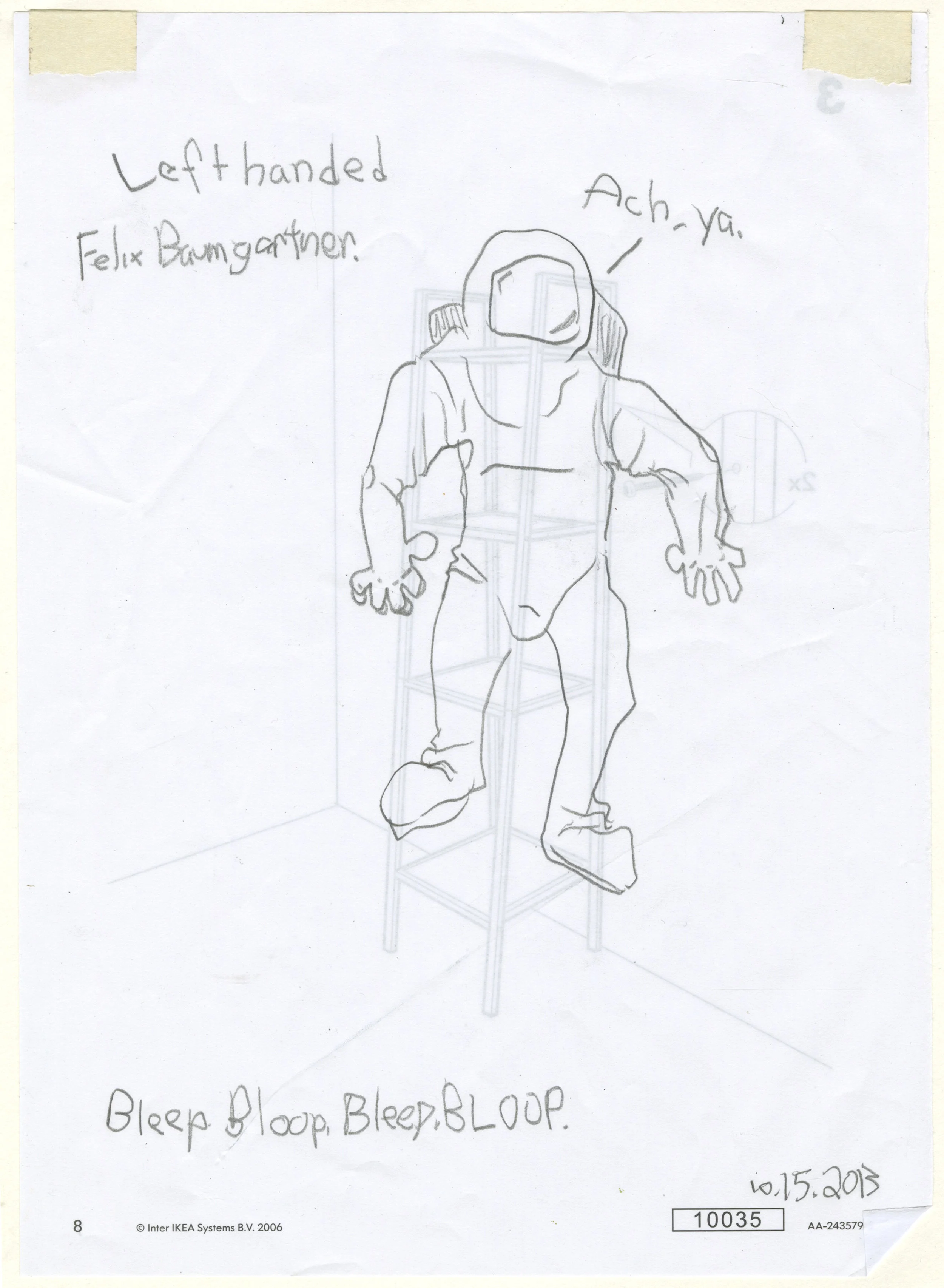 Left-handed Felix Baumgartner