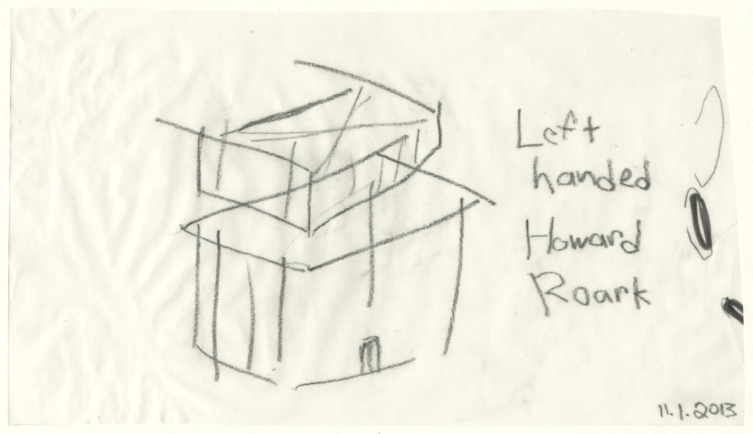 Left-handed Howard Roark
