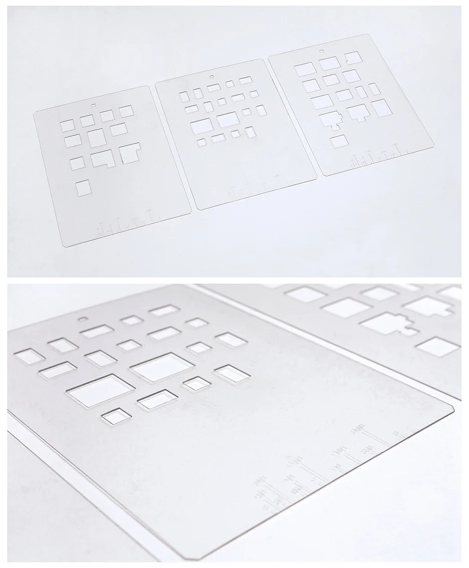 Laser-cut Acrylic Drawing Stencils