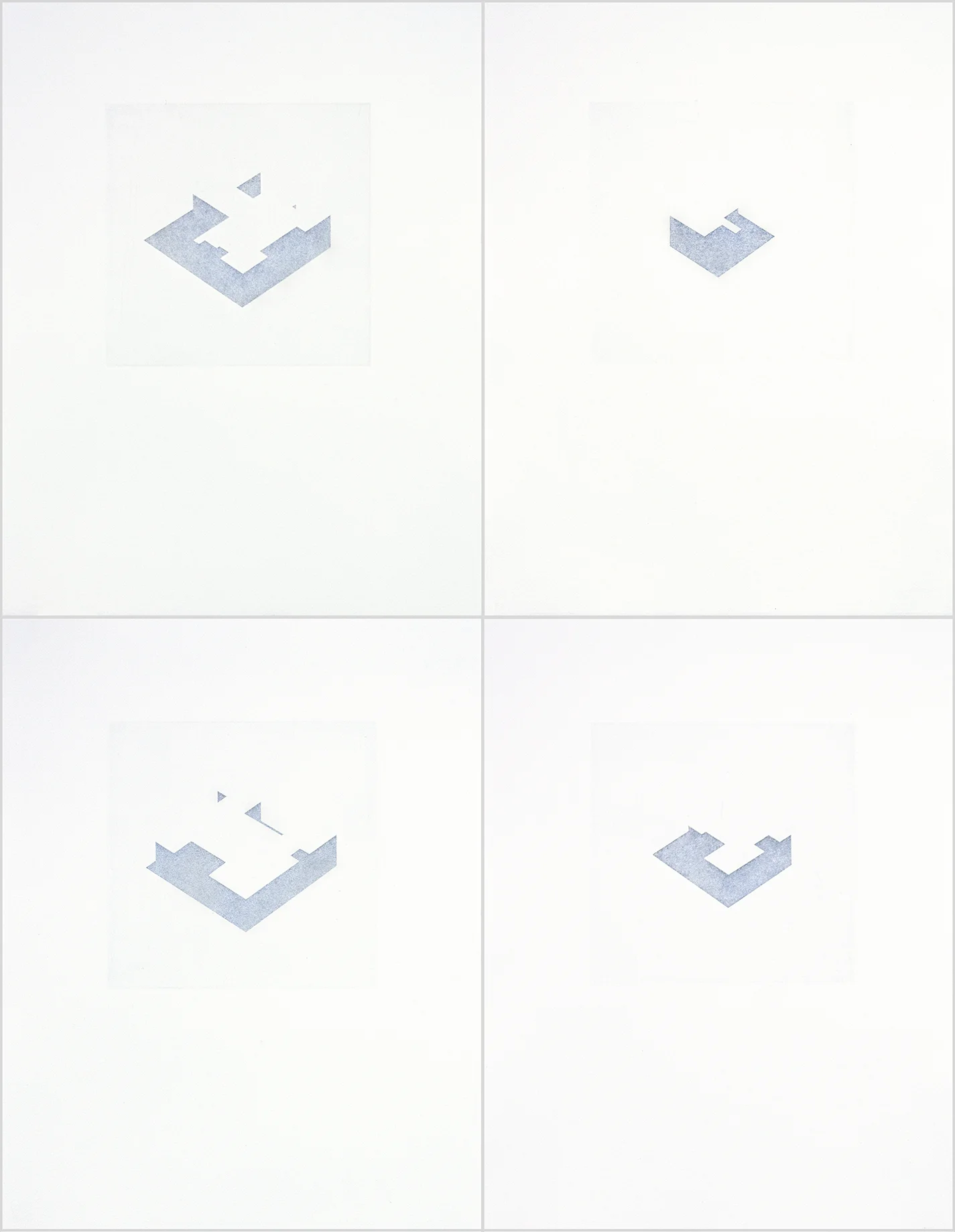 Found Space: Bedroom, Bathroom, Kitchen, Living Room (clockwise from top left)