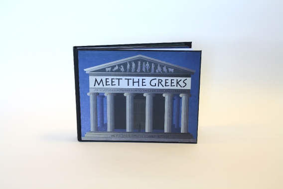 Hand-bound copy of "Meet the Greeks"