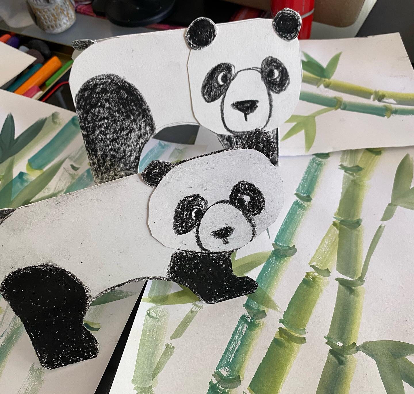 #kinderart use watercolor paper to make these adorable creatures.  #makeartwithkids #exploreandlearn #artofshapea #arteducator #artforhomeschoolers #artwithkids #homeschoolpreschool #artoftheday