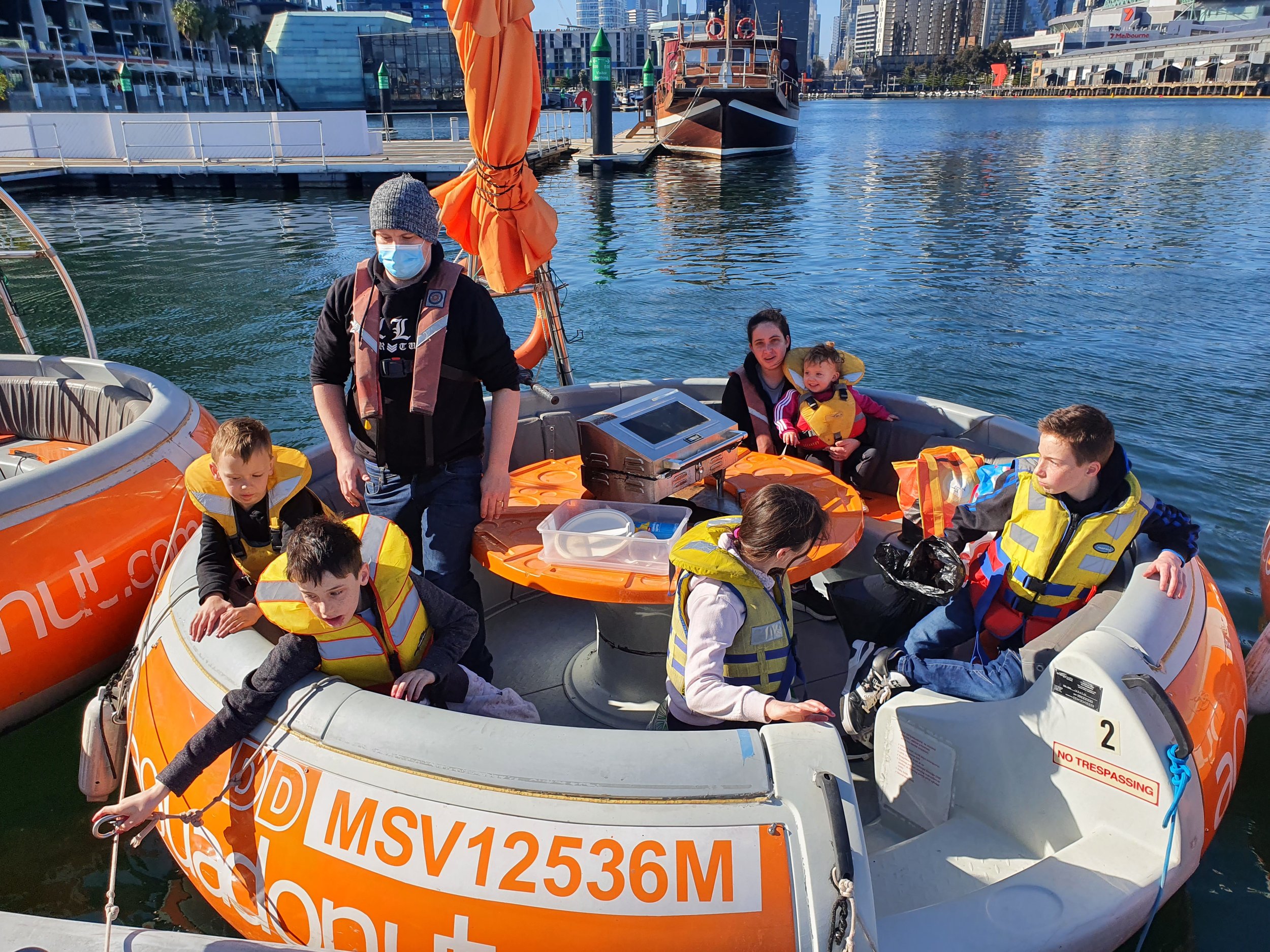 Fun and Food with a Floating BBQ Boat — Boat Hire Melbourne Aquadonuts