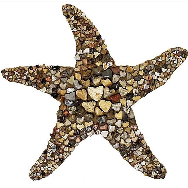 Happy Sunday, ocean lovers! 🤎Take a look at the magnificent work of California fine artist Brandon @brandon_rc_harward 🖤 Brandon&rsquo;s art is amazing! He collected 490 heart stones and made this gorgeous sea star ! Now that&rsquo;s a lot of love!