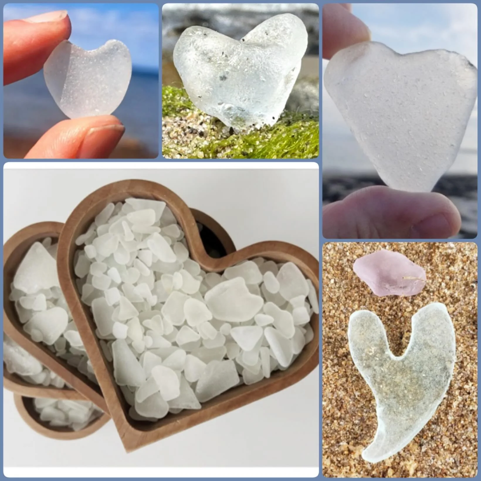 Beachy love for the win! These beauties have been recently shared with us and we are smitten! 

Please join in by posting your image to your page and also tagging us @santabarbaraseaglassfestival and using #sbsgoafmonthofhearts2026 

We can&rsquo;t w