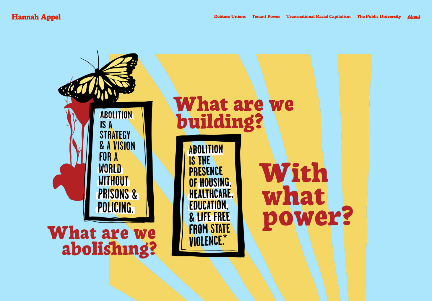   Click image to see the full website, design and illustration by Danielle