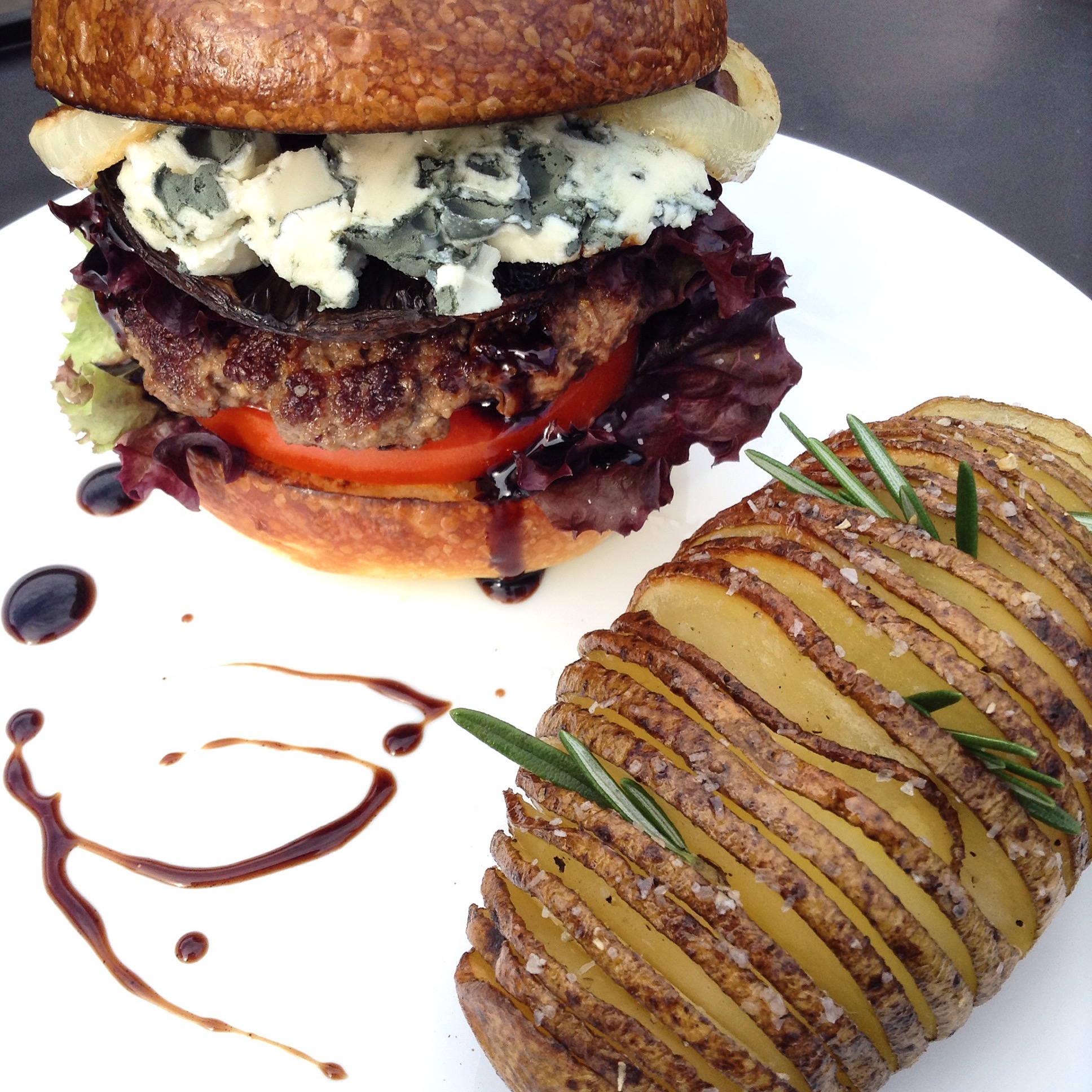 blue burger