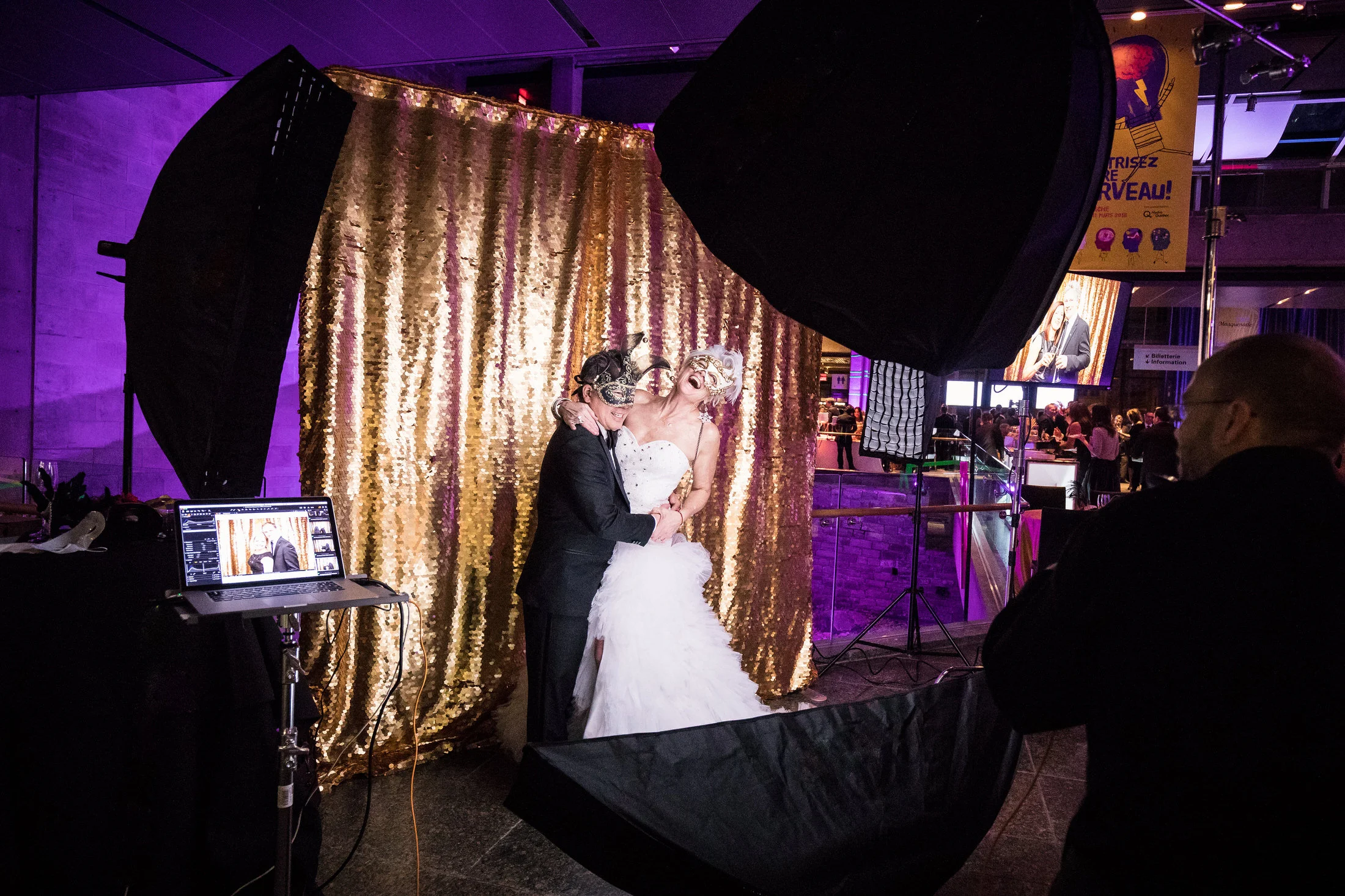 Masquerade Ball in Quebec City with our Luxury Portrait Booth