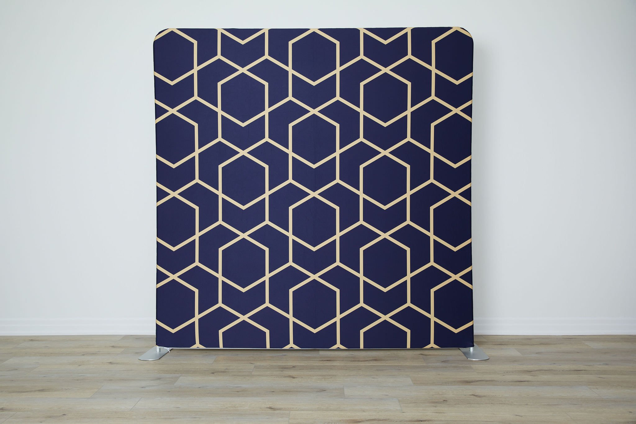 Geometric Blue and Gold