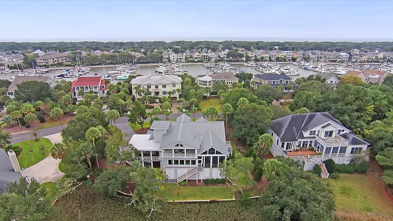 IMAGE CAPTION: One of our drones above the beautiful Charleston shoreline