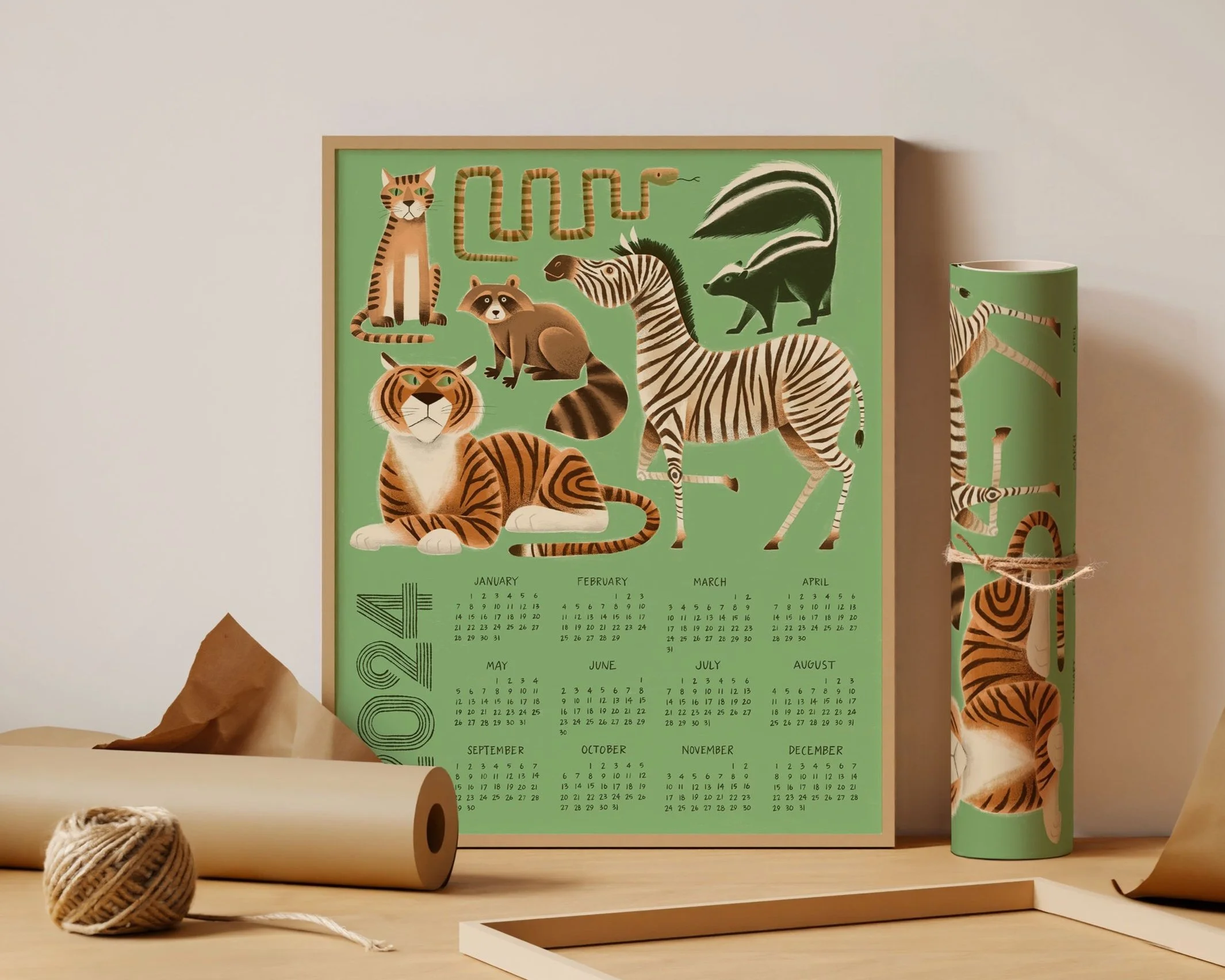 Year of the Stripe, 2024 Calendar Print — Carrie Shryock
