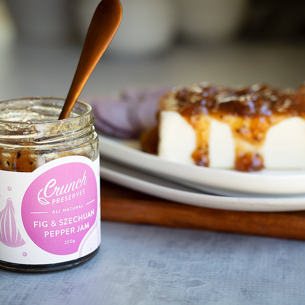 Cream Cheese with Fig &amp; Szechuan Pepper Jam and Gluten Free Crackers | Crunch Preserves | Dunsborough Food | Margaret River Food