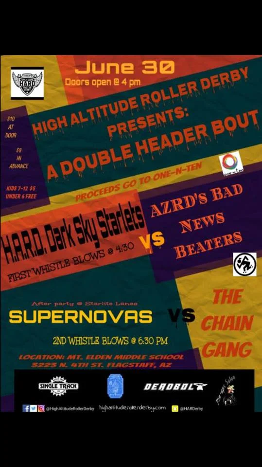 Home bout- HARD Starlets vs AZRD Beaters - HARD Supernovas vs AZRD Chaingang
