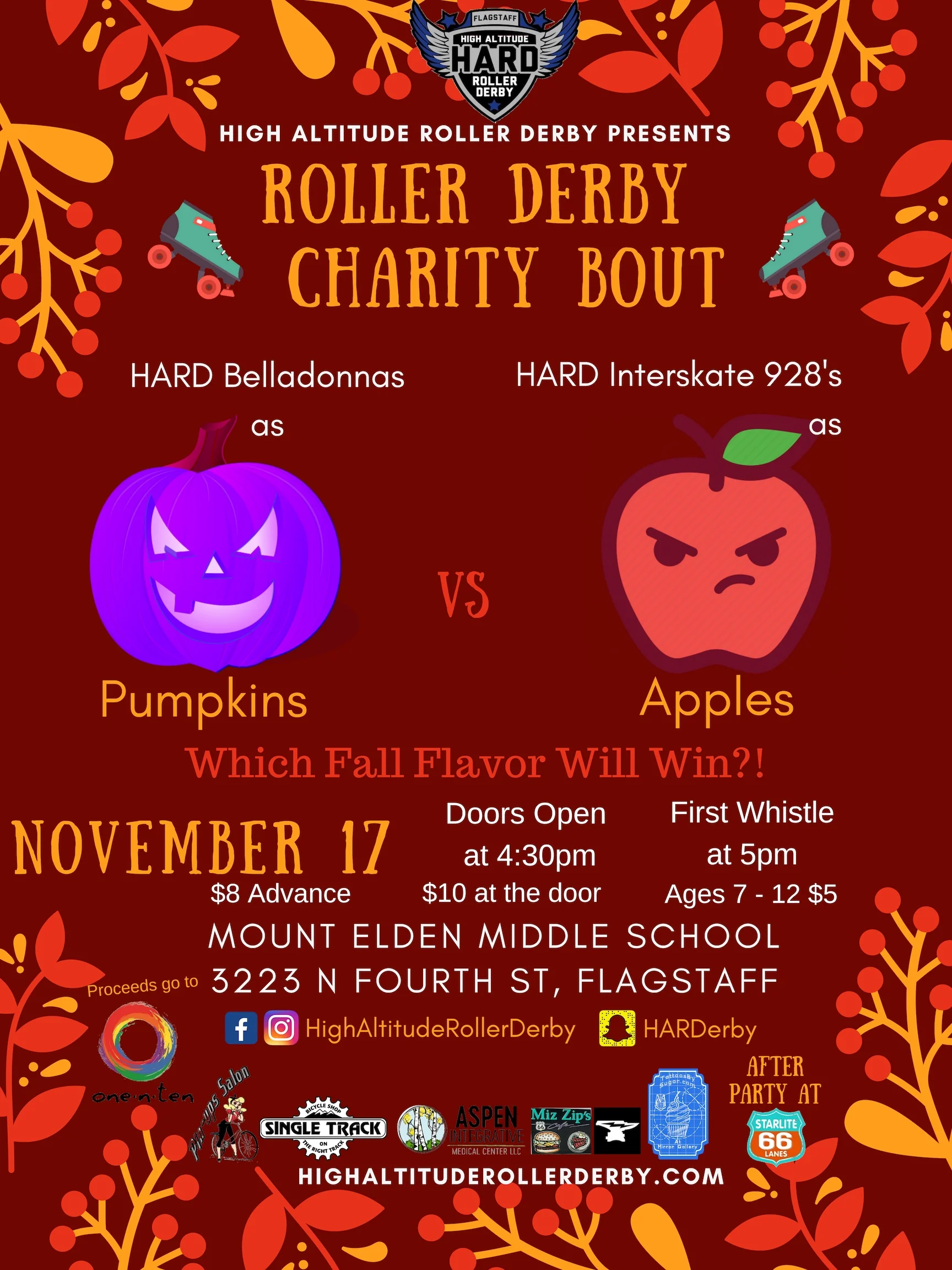 Charity Bout! Pumpkins vs Apples