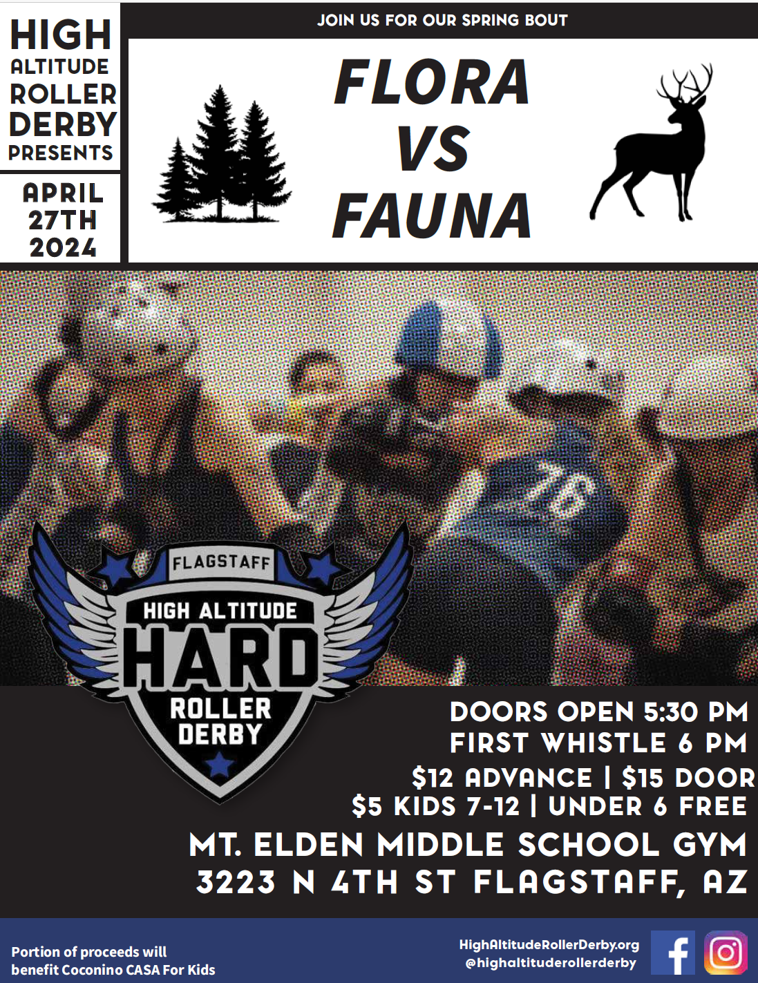Roller Derby Bout: Flora vs Fauna 