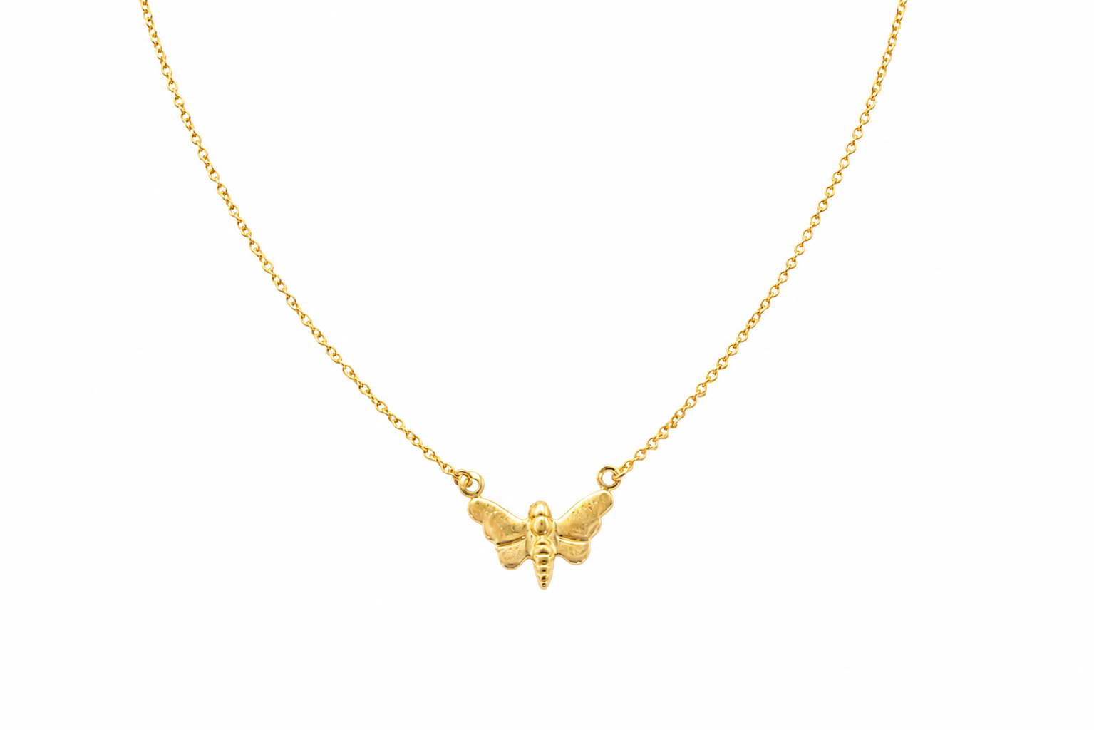 Butterfly Charm Necklace - Small Chain