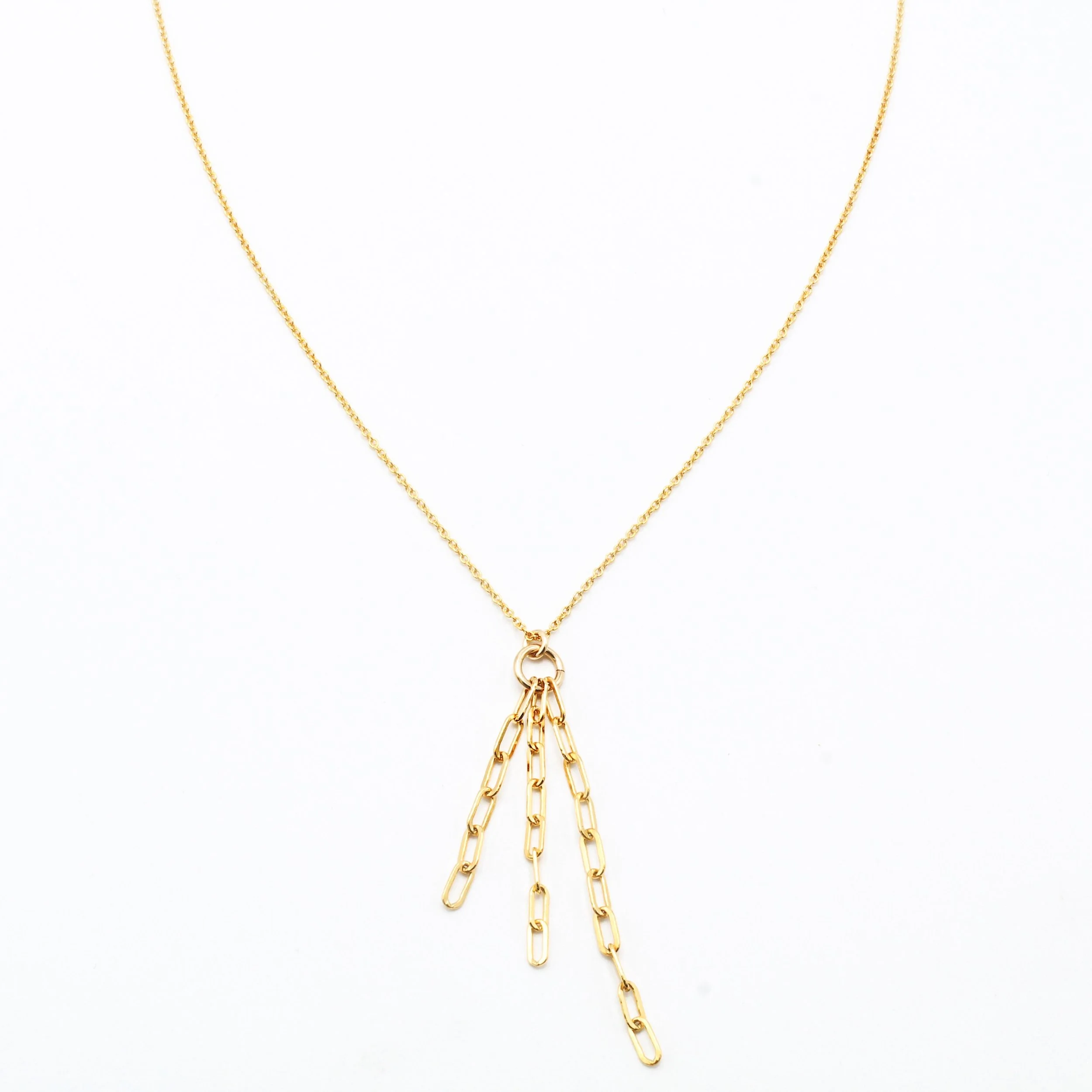 Paper Clip Tassel Necklace.JPG