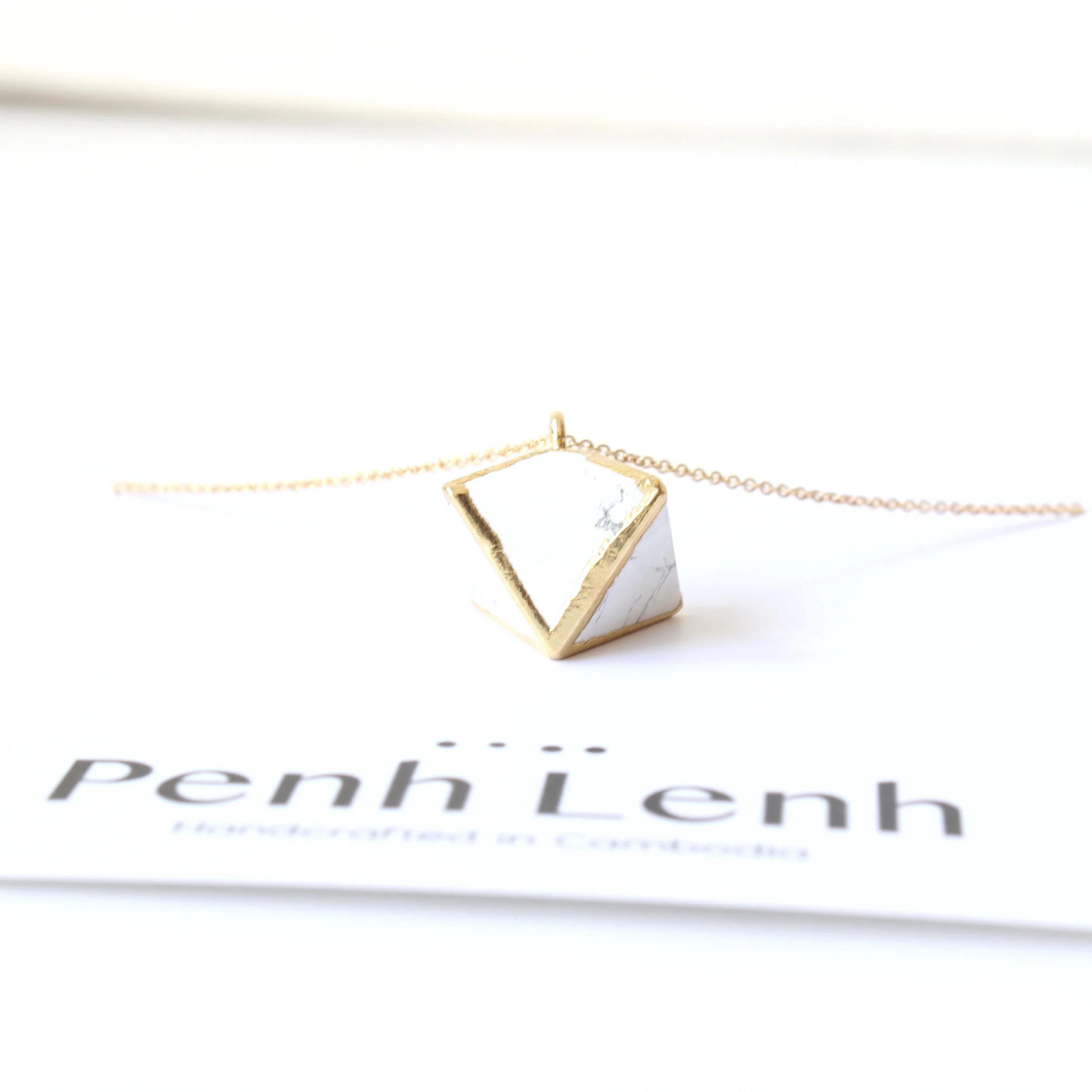 gold gemstone penh lenh necklace