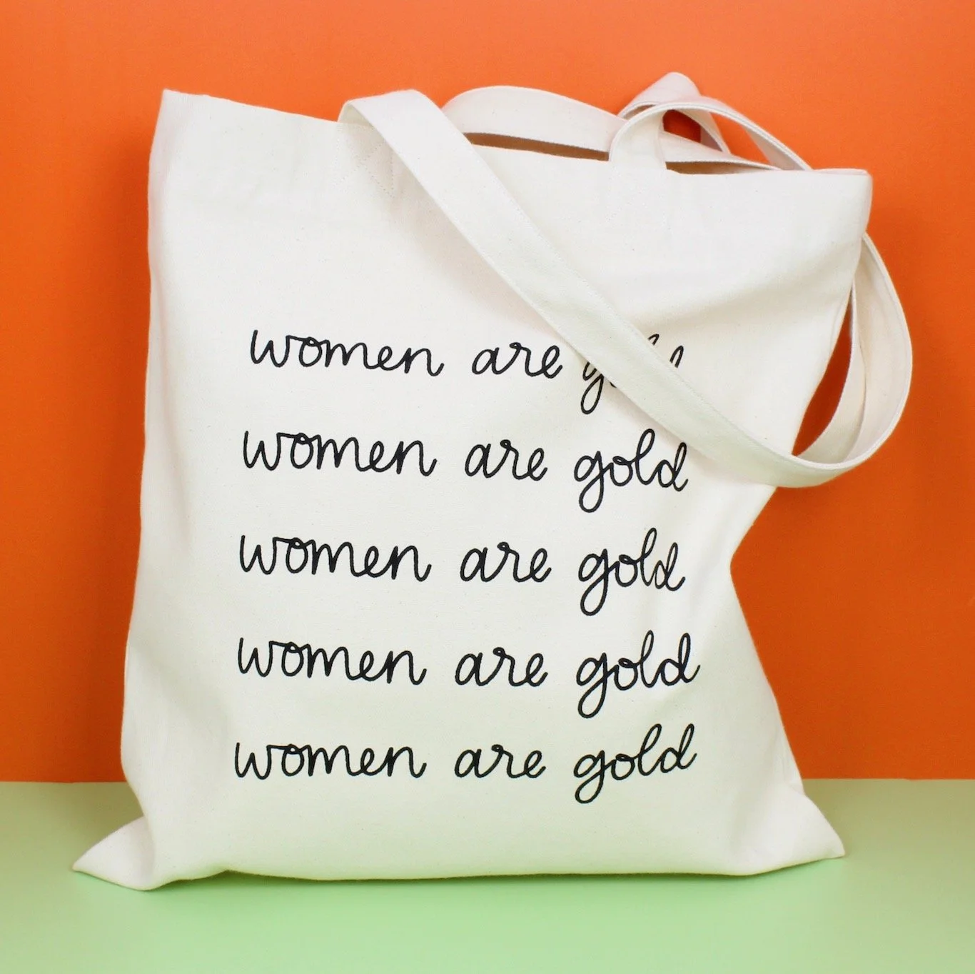 Women are Gold Tote - White