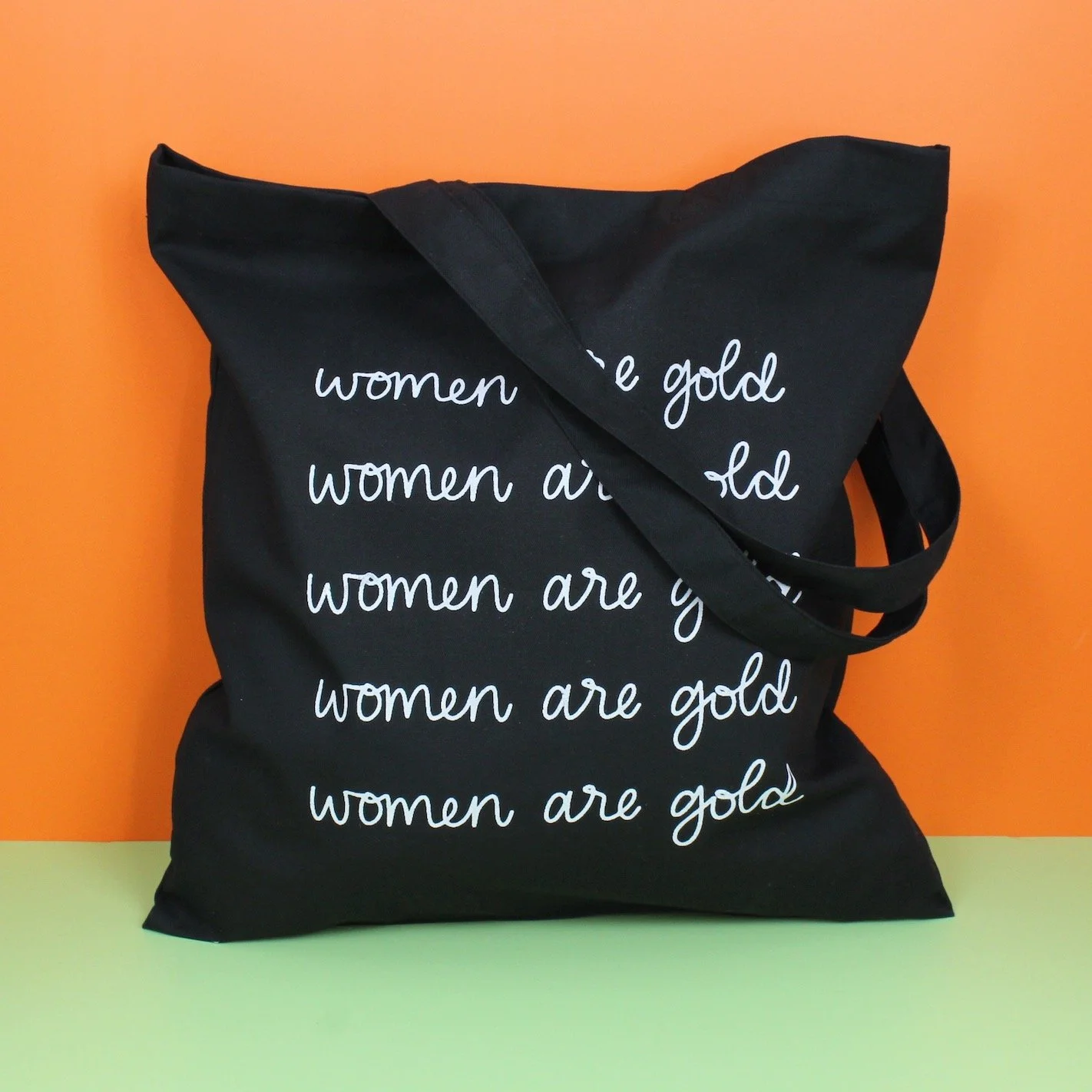 Women are Gold Tote - Black