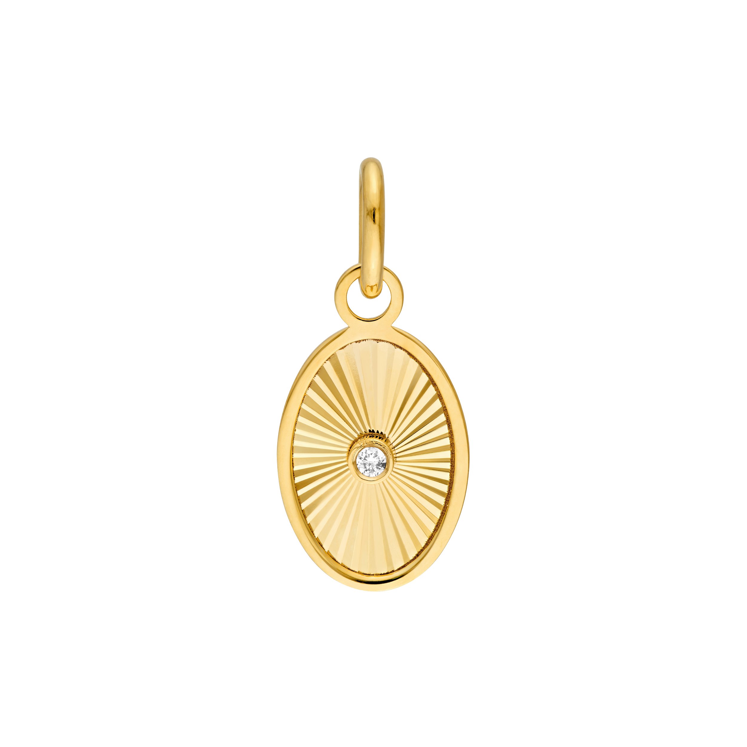 *NEW* 14k Sunlit Oval Diamond Pendant