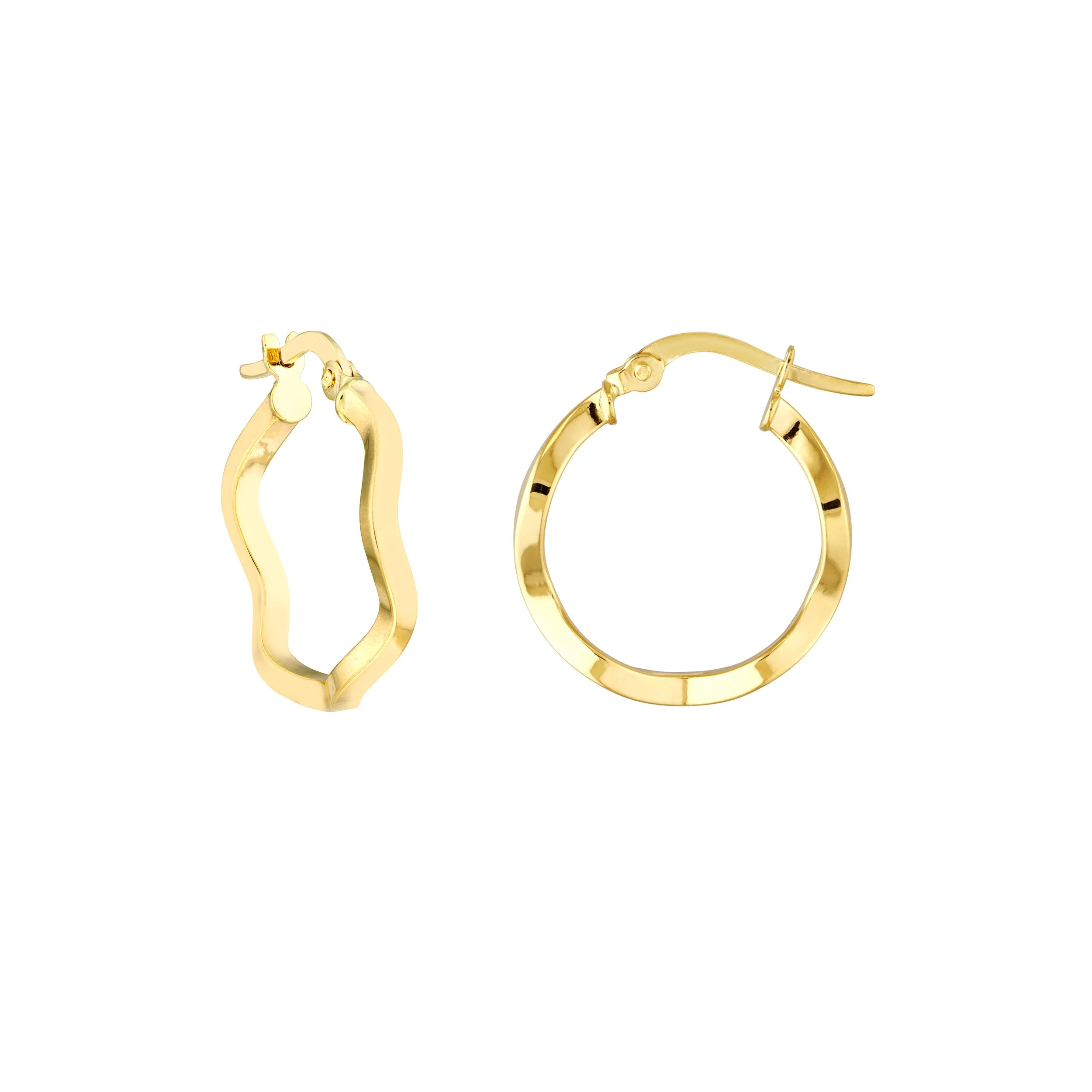 *NEW* 14k Wavy Square Hoops